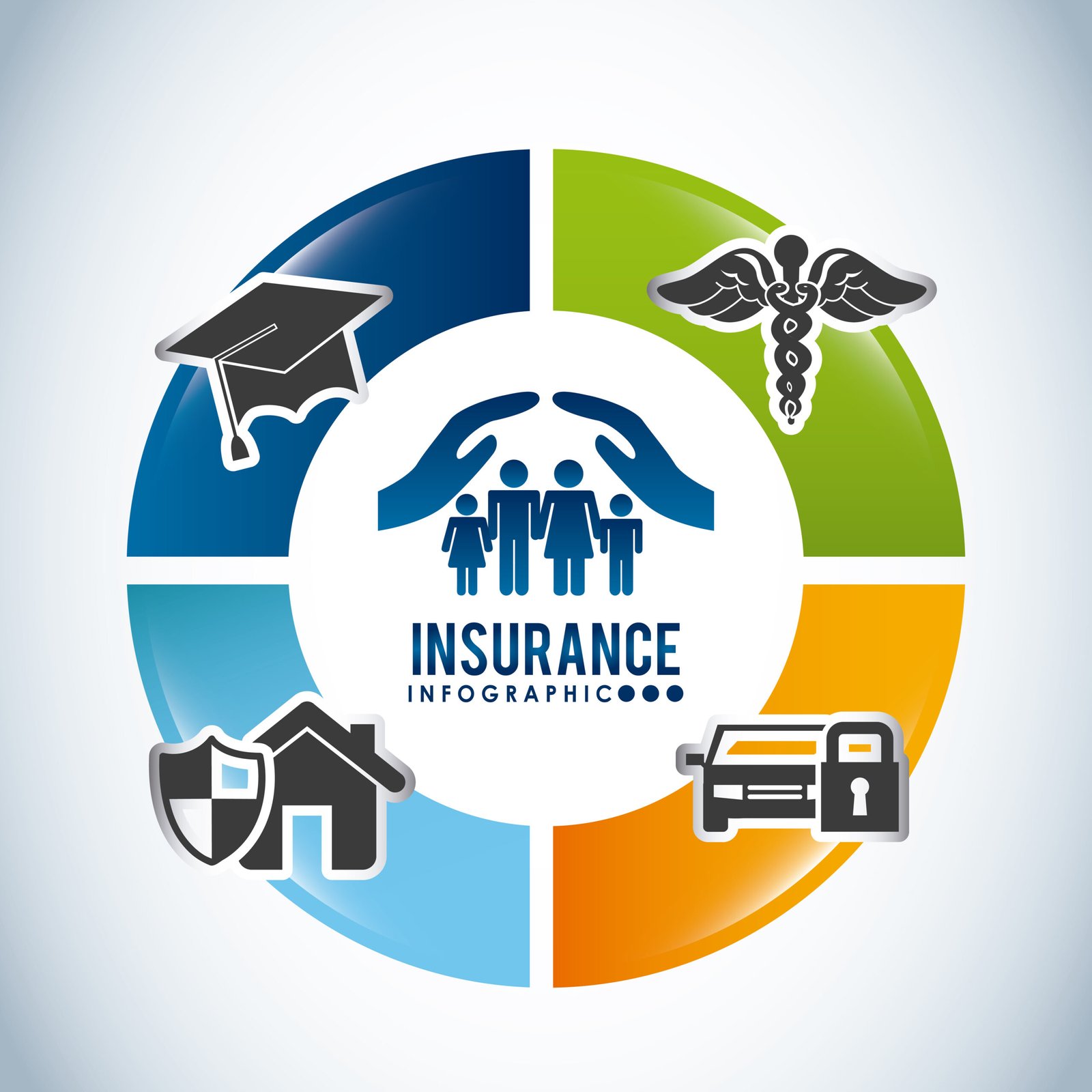 insurance graphic design , vector illustration